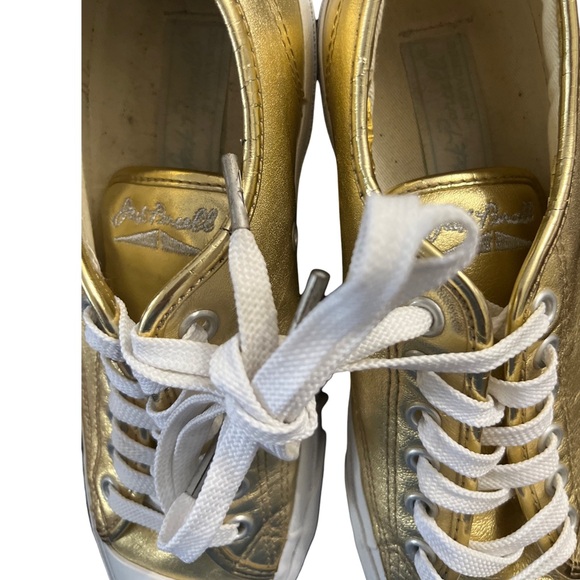 Converse Jack Purcell gold leather sneakers - 6.5 - Picture 4 of 6